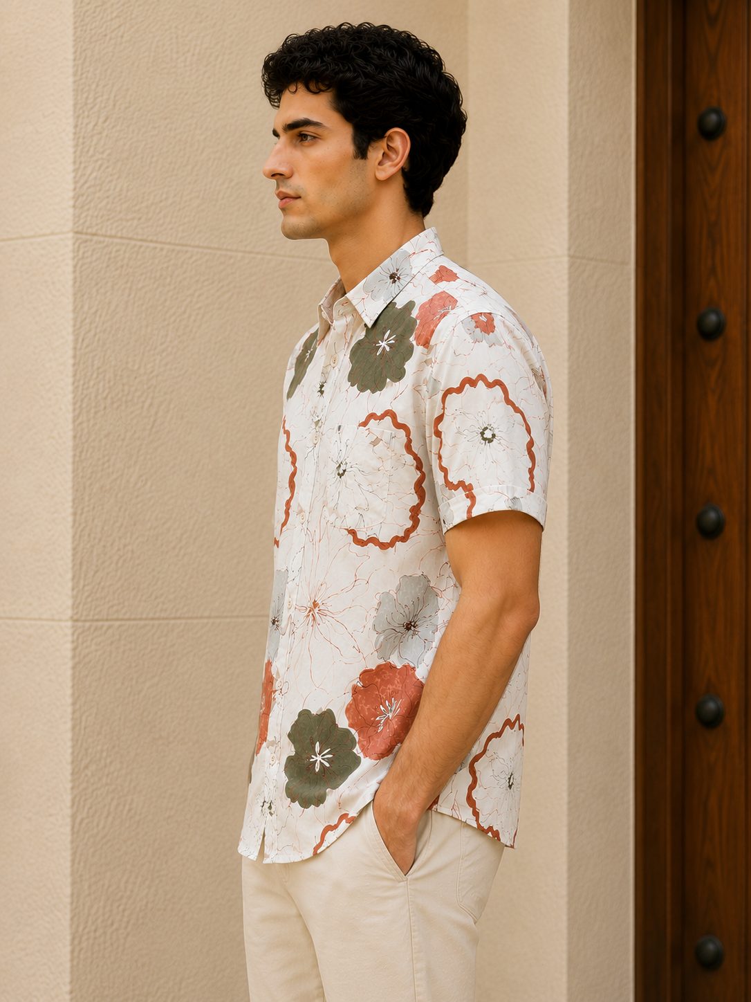 MENS PRINTED HALF SLEEVE SHIRT
